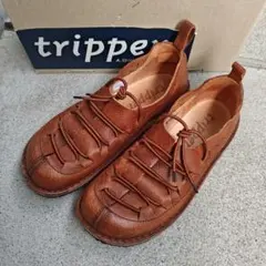 trippen レザーフリンジローファー ボルドー 38 - メルカリ