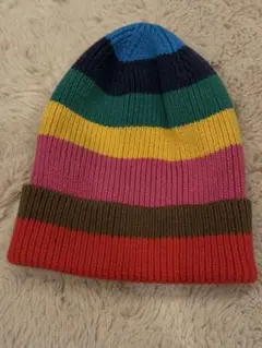 カラフルストライプ ニットビーニー