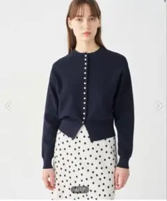 ballsey パールコンビ クルーネックカーディガン