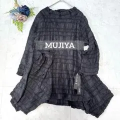 新品タグ付き☆夢地哉　MUJIYA 変形チュニック　プルオーバー ブラック