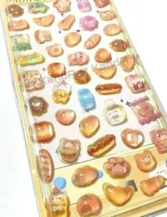 ドロップ 立体 シール くま パン 蓄光 平成女児 ボンボン ほかほか ドーナツ