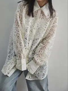 TODAYFUL Block Lace Shirts 12220419 ホワイト - メルカリ