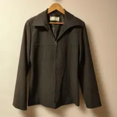 グレー ジッパー付きスーツ3点セット