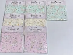 生地　ダブルガーゼ　約30cm×35cm メルヘン　スワン　7セット　新品未開封
