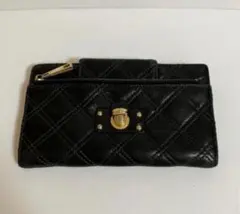 大人気シリーズ　MARC JACOBS ブラックレザー長財布　ブラックのサムネイル