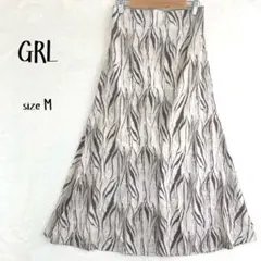 美品 GRL グレイル ゼブラ柄フレアスカート M アニマル柄 総柄 裏地付
