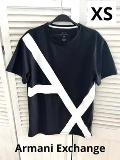 Armani Exchange アルマーニ黒Tシャツ XS メンズ　夏物セール
