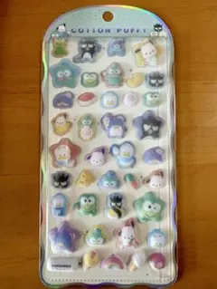 コットンパフィシール はぴぶんだいフロッキー シール ふわふわボンボン