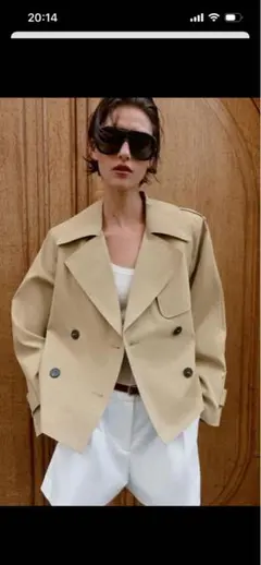 完売品】ZARA ショート丈ショートスリーブトレンチコート XS 新品タグ