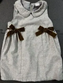 【美品】petit main 襟付き ジャンバースカート