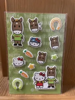 新品　非売品　JRAターフィー ハローキティ コラボシール　ぷっくりシール