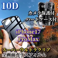【鉄壁防御】17Promax 新10D全画面フィルム＋カメラ保護付ハードケース
