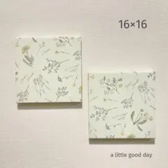 No.3587ファブリックパネル　16スクエア2枚組 flower花フラワー