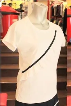 FILAフリル付きホワイトTシャツ Sサイズ