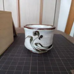 水月焼　竹本輝夫作　天神蟹夫婦湯呑　　一対　共箱　新品未使用　希少！ 水月焼 竹本輝夫作 天神蟹夫婦湯呑 一対 共箱 新品未使用 希少