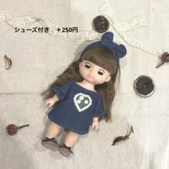 ソランちゃん　メルちゃん　デニムワンピース＆ヘアバンドセットのサムネイル