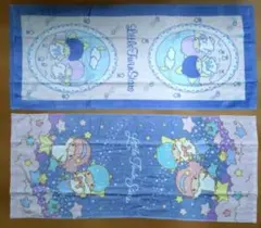 1976年 キキララ ハンカチ 昭和レトロ サンリオ 2枚 折り目ありA