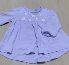 春♡プティマイン　花柄長袖Tシャツ　100センチ　ラベンダーのサムネイル