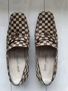 Louis Vuitton チェック柄ローファー