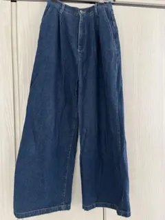 SELECT MOCA セレクトモカ ハイウエストタックデニムパンツ サイズM