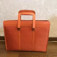 【期間限定値下げ】2wayビジネスバッグ メンズ パソコン収納 オレンジ