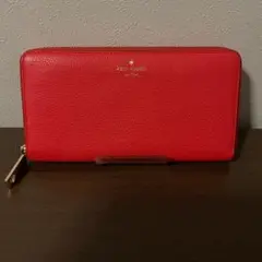開店セール☆新品未使用 美品 ケイトスペード レザー ロゴ ラウンドファスナー②