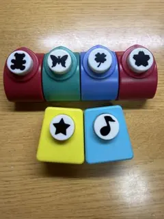 クラフトパンチセット（クマ・蝶・クローバー・花・星・音符）