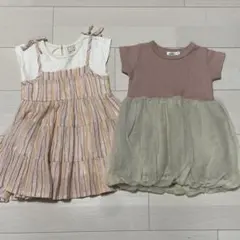 【プティマイン・ペアマノン】90センチ　女の子　ワンピースのサムネイル