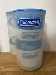 コールマン Coleman プラカップ&ピッチャーセット レア 廃盤商品 青 白のサムネイル