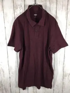 OLD NAVY　半袖ポロシャツ　USA古着＊ブラウン　Mサイズ　K-2-9のサムネイル