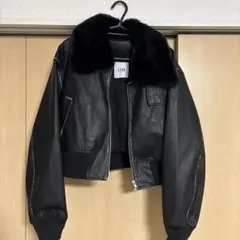 GYDA レザー ボンバージャケット ブラック