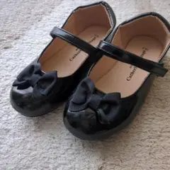 【美品】　キャサリンコテージ　フォーマルシューズ　靴　黒　エナメル　女の子　16