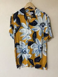 ZARA フラワープリント 半袖シャツ S レーヨン