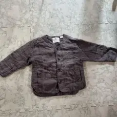 ZARA キッズ グレー カーディガン オシャレなキルティング 98cm 美品
