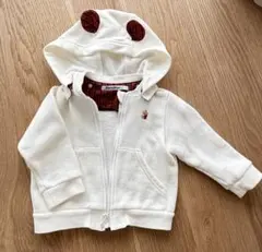 familiar フード付きパーカー 80cm ホワイト