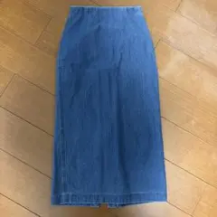 ユニクロデニムジャージーナローロングスカート（丈標準80～84cm）