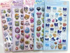 5枚セット⭐️たまごっち ぷくぷくシール＋立体シール