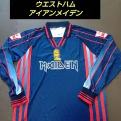90s IRONMAIDEN ウェストハム.FC サッカーユニフォーム 長袖 90s IRONMAIDEN ウェストハム.FC サッカーユニフォーム 長袖