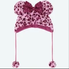 ディズニー ファンキャップ ミニーちゃん ピンク ヒョウ柄