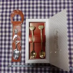 ハート型コーヒースプーン・ティースプーン3本セット 新品・未使用品
