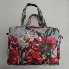 ケイハヤマプリュス 花柄ショルダー&手さげ2weyキルティング軽量バック