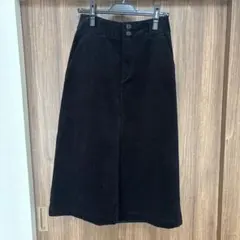 【pas de calais】ストレッチコールスカート✴︎黒✴︎新品未使用タグなしのサムネイル