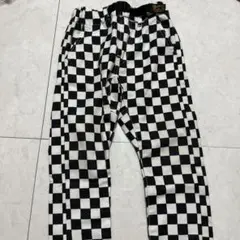 【着画あり】チェッカー柄キッズパンツ