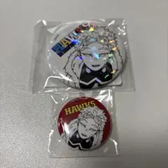 ヒロアカ ホークス オールスター缶バッジ 2点セット