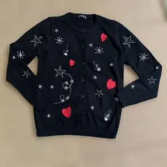 VIVACE 刺繍入り黒カーディガン