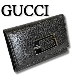 GUCCI グッチ 6連キーケース Gロゴ エナメル ブラック 箱付き - メルカリ
