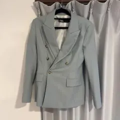 ZARA ラインストーン テーラードジャケット ベージュ - メルカリ