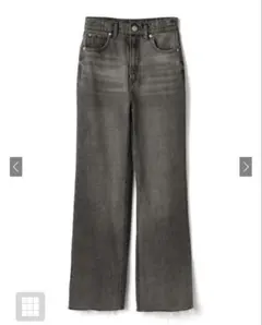 GRL フリンジヘムセミフレアデニムパンツ　S