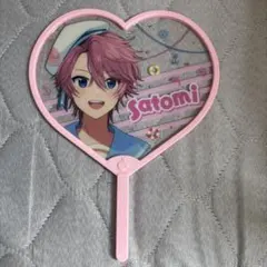 さとみハート型うちわ