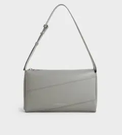 【完売品】CHARLES & KEITH スラウチーショルダーバッグ - グレー